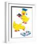 Ducks Reading-Bev Lopez-Framed Art Print