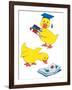 Ducks Reading-Bev Lopez-Framed Art Print