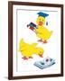 Ducks Reading-Bev Lopez-Framed Art Print