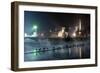 Ducks Silhouetted At Night On Heroes Square, Budapest, July 2009-Milan Radisics-Framed Photographic Print