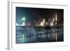 Ducks Silhouetted At Night On Heroes Square, Budapest, July 2009-Milan Radisics-Framed Photographic Print