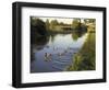 Ducks Swimming in the Worcester and Birmingham Canal, Astwood Locks, Hanbury, Midlands-David Hughes-Framed Photographic Print