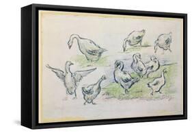 Ducks-Alfred Sisley-Framed Stretched Canvas