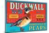 Duckwall D-B Brand Hood River Pears-null-Mounted Art Print