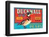 Duckwall D-B Brand Hood River Pears-null-Framed Art Print