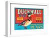 Duckwall D-B Brand Hood River Pears-null-Framed Art Print