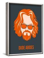 Dude Abides Orange Poster-Anna Malkin-Framed Art Print