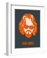 Dude Abides Orange Poster-Anna Malkin-Framed Art Print