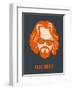 Dude Abides Orange Poster-Anna Malkin-Framed Art Print