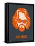 Dude Abides Orange Poster-Anna Malkin-Framed Stretched Canvas