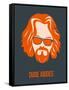 Dude Abides Orange Poster-Anna Malkin-Framed Stretched Canvas