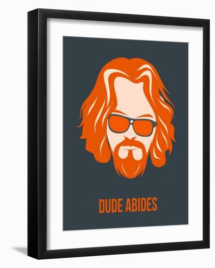 Dude Abides Orange Poster-Anna Malkin-Framed Art Print