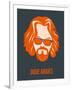 Dude Abides Orange Poster-Anna Malkin-Framed Art Print