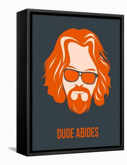 Dude Abides Orange Poster-Anna Malkin-Framed Stretched Canvas