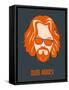 Dude Abides Orange Poster-Anna Malkin-Framed Stretched Canvas