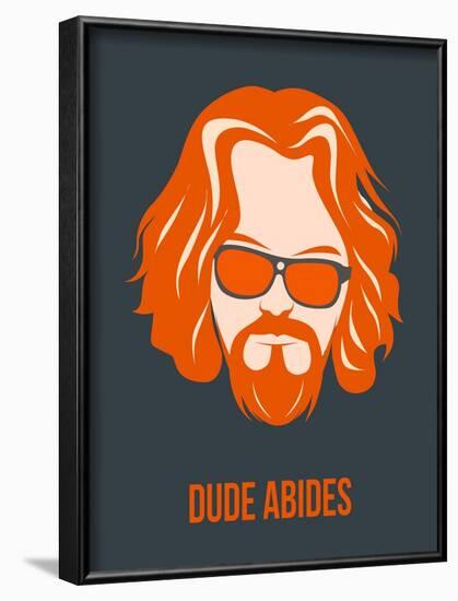 Dude Abides Orange Poster-Anna Malkin-Framed Art Print