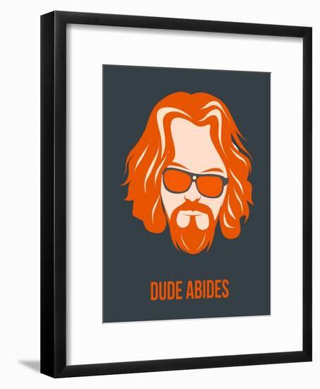 Dude Abides Orange Poster-Anna Malkin-Framed Art Print