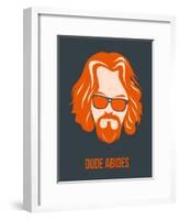 Dude Abides Orange Poster-Anna Malkin-Framed Art Print