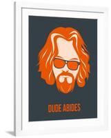 Dude Abides Orange Poster-Anna Malkin-Framed Art Print