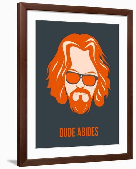 Dude Abides Orange Poster-Anna Malkin-Framed Art Print