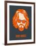 Dude Abides Orange Poster-Anna Malkin-Framed Art Print