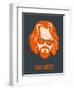 Dude Abides Orange Poster-Anna Malkin-Framed Art Print