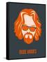 Dude Abides Orange Poster-Anna Malkin-Framed Stretched Canvas