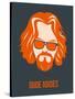 Dude Abides Orange Poster-Anna Malkin-Stretched Canvas