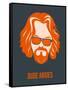 Dude Abides Orange Poster-Anna Malkin-Framed Stretched Canvas