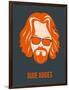 Dude Abides Orange Poster-Anna Malkin-Framed Art Print