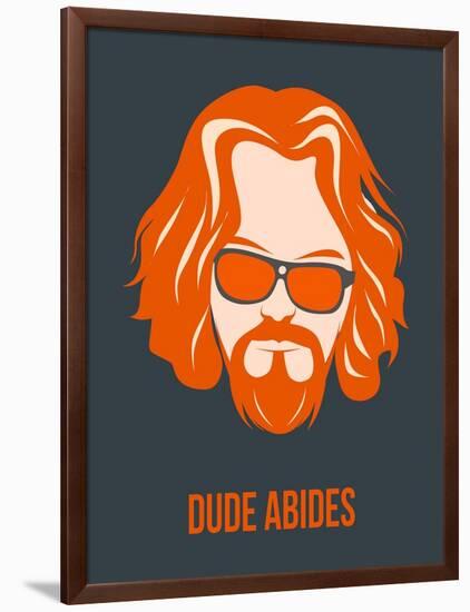 Dude Abides Orange Poster-Anna Malkin-Framed Art Print