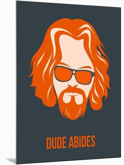 Dude Abides Orange Poster-Anna Malkin-Mounted Art Print