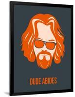 Dude Abides Orange Poster-Anna Malkin-Framed Art Print