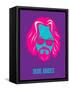 Dude Abides Purple Poster-Anna Malkin-Framed Stretched Canvas