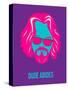 Dude Abides Purple Poster-Anna Malkin-Stretched Canvas