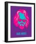 Dude Abides Purple Poster-Anna Malkin-Framed Art Print