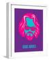 Dude Abides Purple Poster-Anna Malkin-Framed Art Print