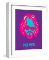 Dude Abides Purple Poster-Anna Malkin-Framed Art Print