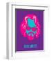 Dude Abides Purple Poster-Anna Malkin-Framed Art Print