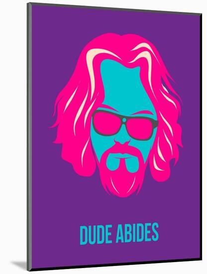 Dude Abides Purple Poster-Anna Malkin-Mounted Art Print