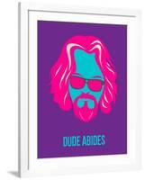 Dude Abides Purple Poster-Anna Malkin-Framed Art Print