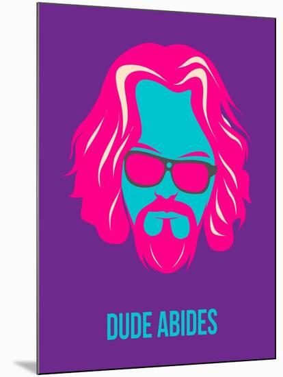 Dude Abides Purple Poster-Anna Malkin-Mounted Art Print