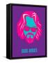 Dude Abides Purple Poster-Anna Malkin-Framed Stretched Canvas