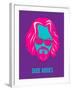 Dude Abides Purple Poster-Anna Malkin-Framed Art Print