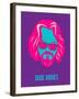 Dude Abides Purple Poster-Anna Malkin-Framed Art Print