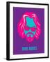 Dude Abides Purple Poster-Anna Malkin-Framed Art Print