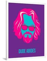 Dude Abides Purple Poster-Anna Malkin-Framed Art Print