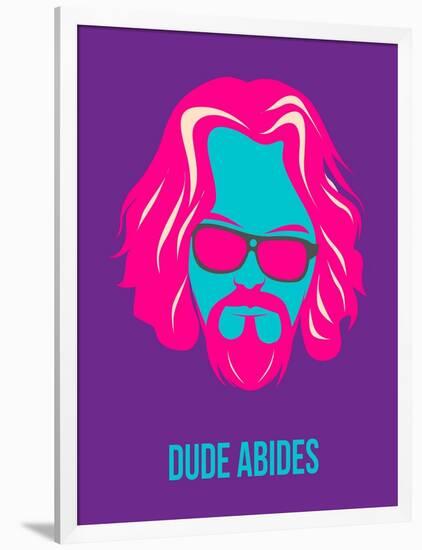 Dude Abides Purple Poster-Anna Malkin-Framed Art Print