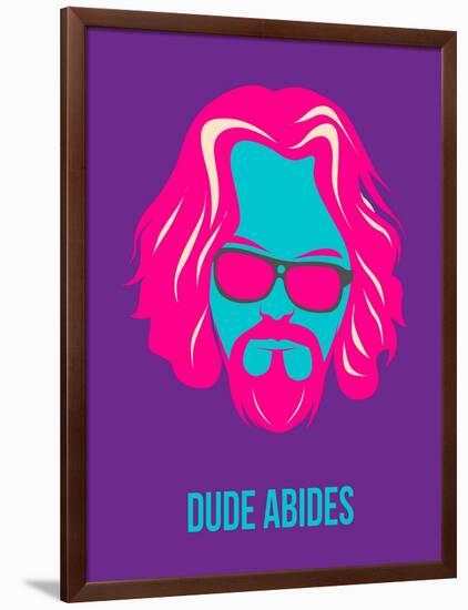 Dude Abides Purple Poster-Anna Malkin-Framed Art Print