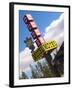 Dude Motel Sign, West Yellowstone, Montana, USA-Nancy & Steve Ross-Framed Photographic Print